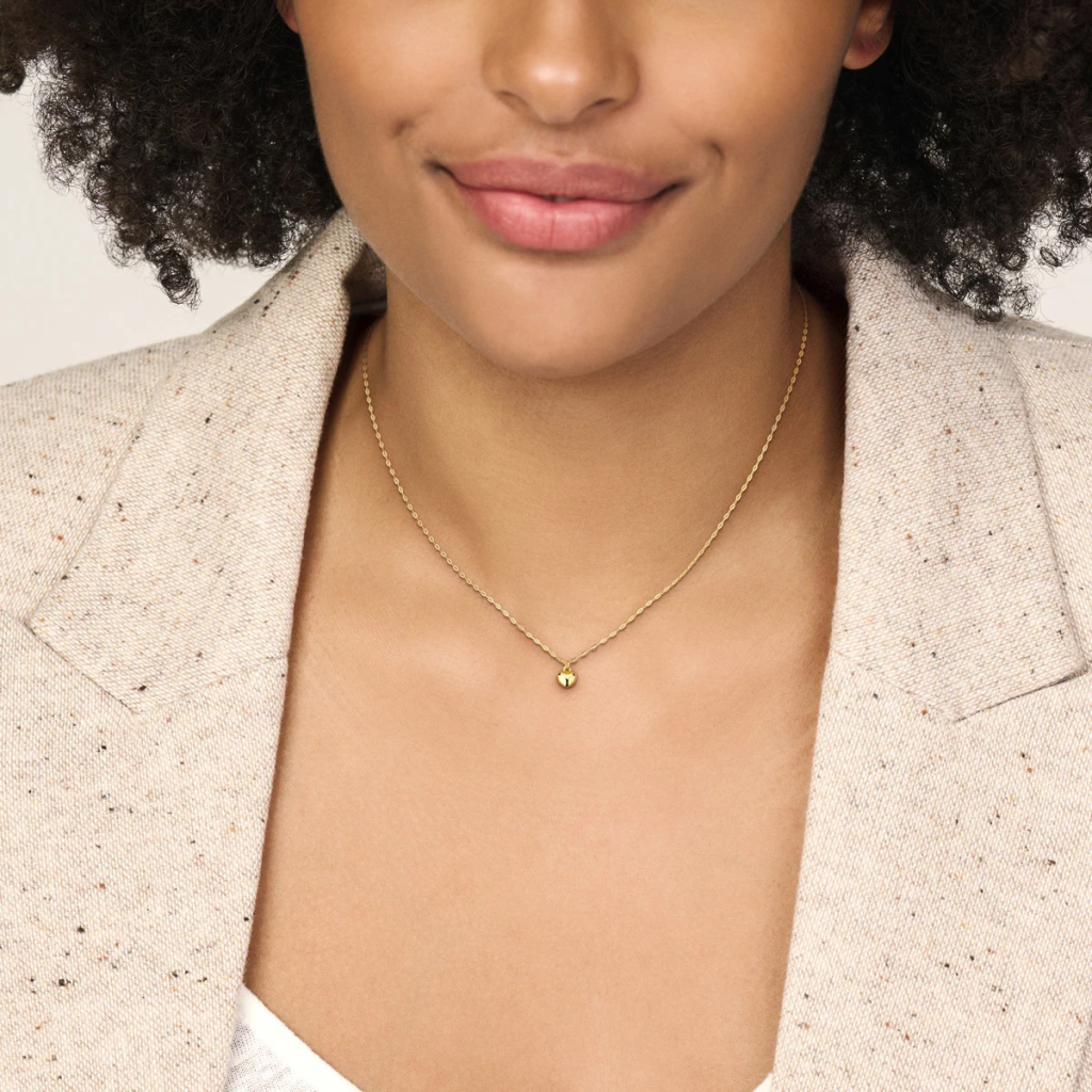 collier hartje 40 - 42 cm 14K geelgoud