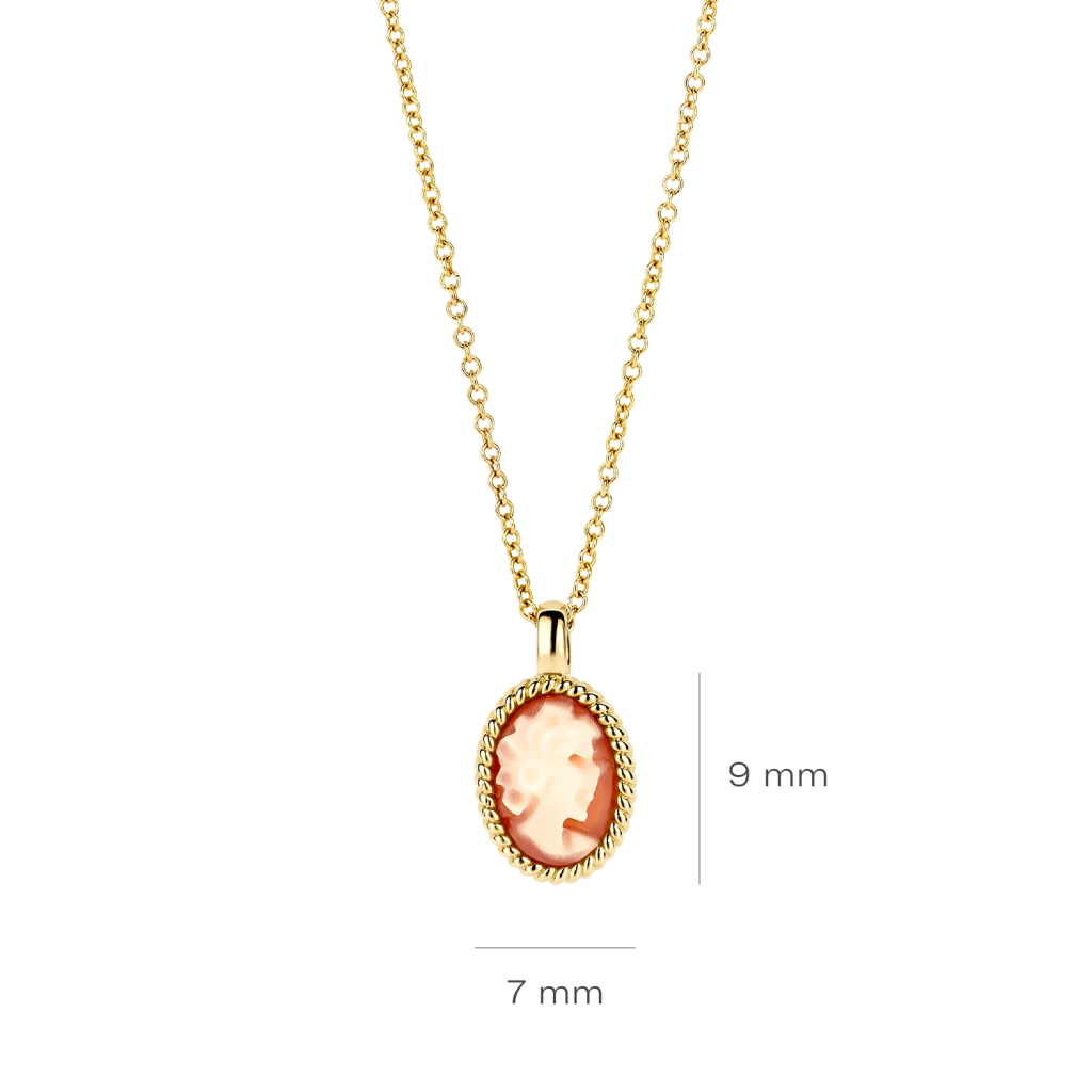 Blush geelgouden collier