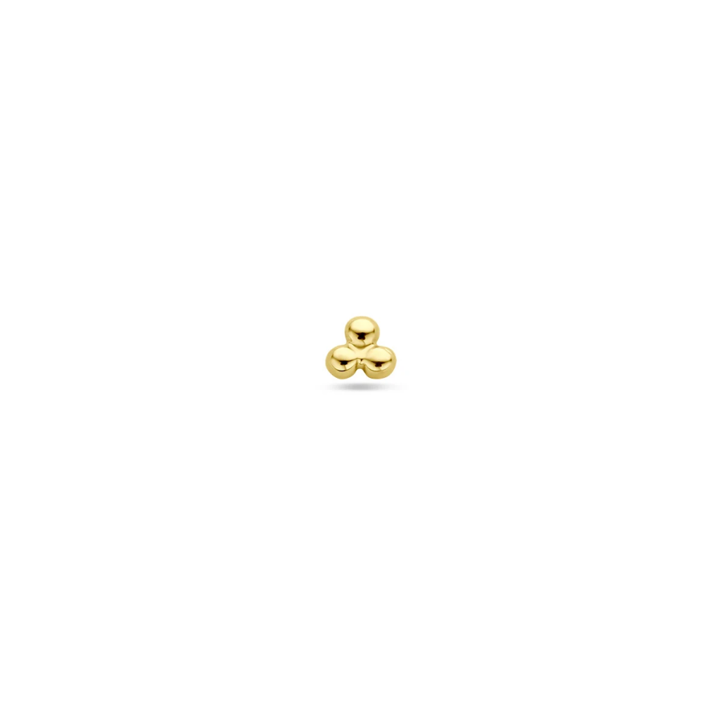flat back piercing bolletjes 3 mm 14K geelgoud