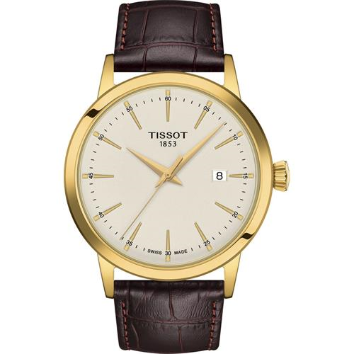 Tissot heren leren band