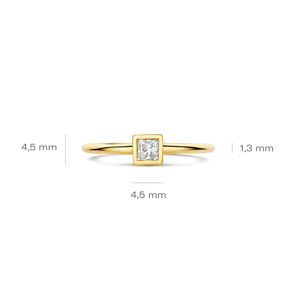 Geelgouden Blush ring