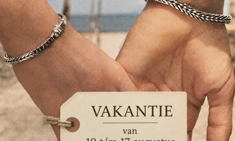Vakantie sluiting van 10 augustus t/m 17 augustus