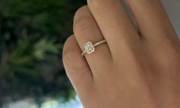 Gouden ring met diamant